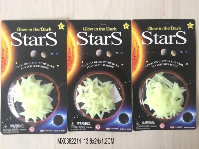 Svítící hvězdičky na zeď