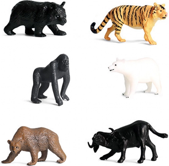 Sada divokých zvířat v krabičce 6 ks