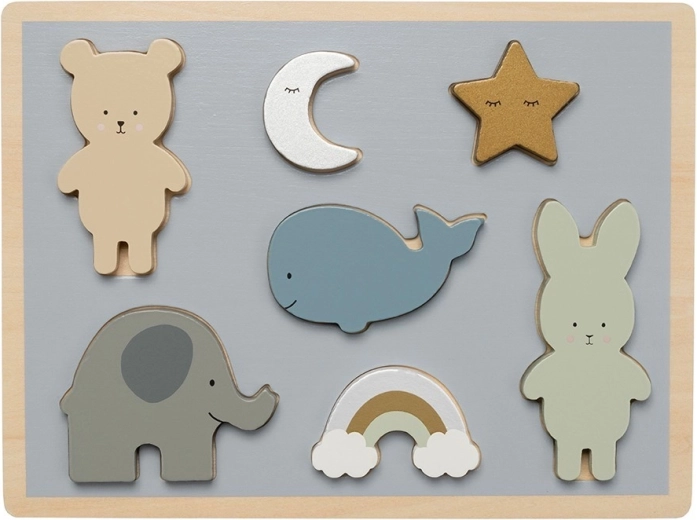 Jabadabado dřevěné vkládací puzzle medvídek