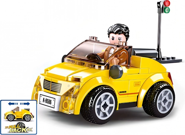 Sluban městský žlutý kabriolet