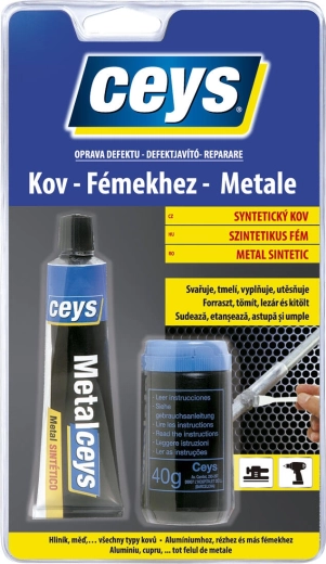 Tmel s kovovým plnivem 40 ml + 40 g CEYS
