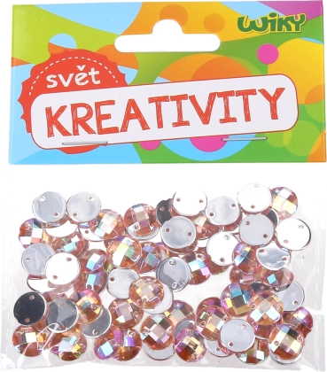 Dekorační korálky na přišití 10 mm – 80 ks