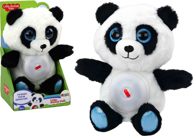 Plyšová panda s noční lampičkou a ukolébavkami 30 cm