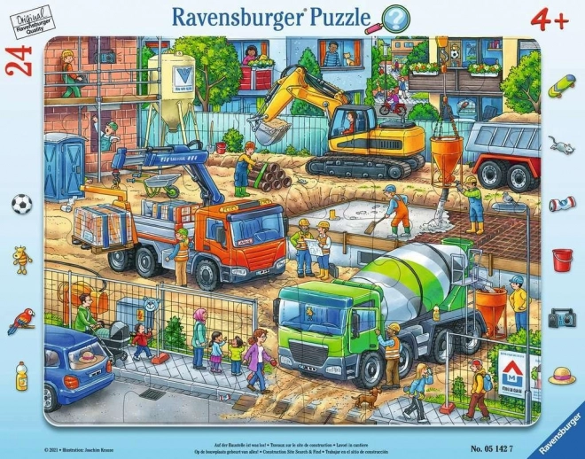 Puzzle Na staveništi 24 dílků