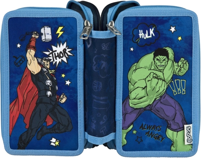 Penál Avengers tripledecker s výbavou - 1 kus