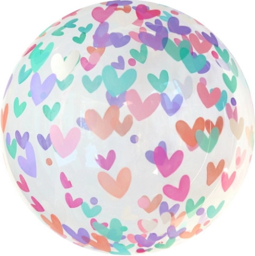 Křišťálový balónek Aqua se srdíčky