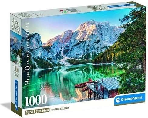 Clementoni puzzle Compact Emerald Lake Braies 1000 dílků