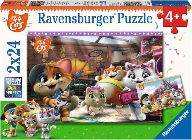 Dětské puzzle RAVENSBURGER 44 KOČEK – 2×24 dílků