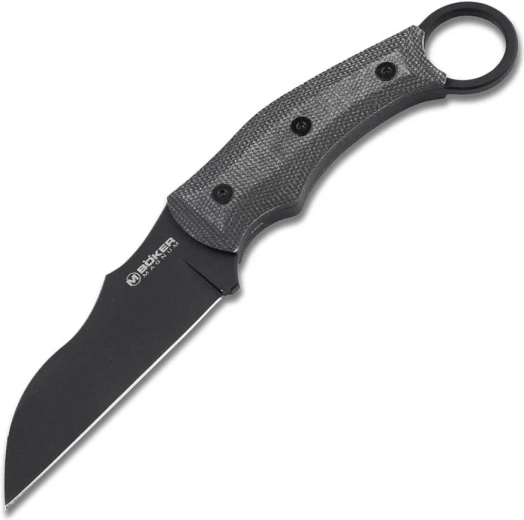 Taktický karambit Magnum Straight Karambit, 9,7 cm, PVD, černý, Micarta, pouzdro Kydex