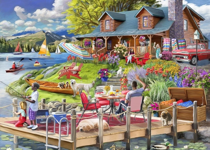 Bluebird puzzle odpočinek u jezera 500 dílků