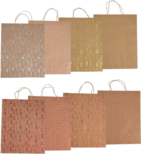 Vánoční dárková taška XMAS 33 × 9,5 × 41 cm (mix 8 motivů)