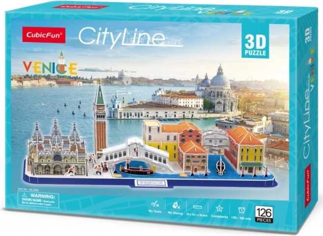 3D puzzle panorama Benátky - 126 dílků