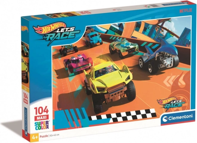Puzzle 104 maxi hot wheels – clementoni