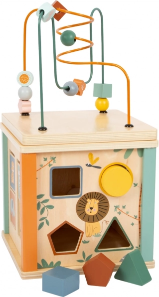 Dřevěná motorická kostka Safari pro děti