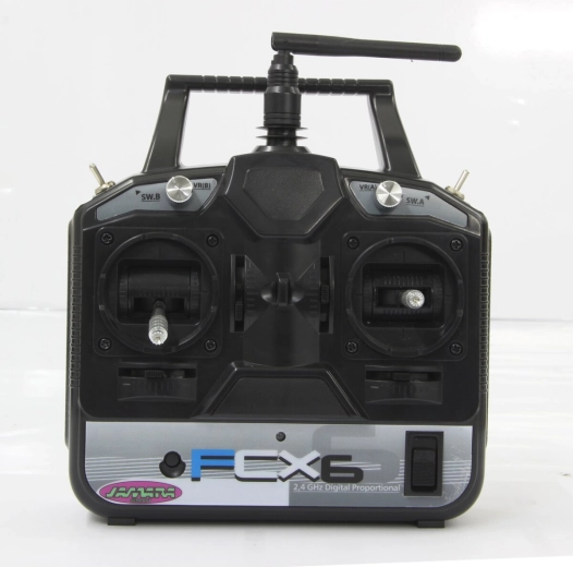 Jamara vysílač FCX6 2,4 GHz, plyn vpravo (B-stock) - 1 kus