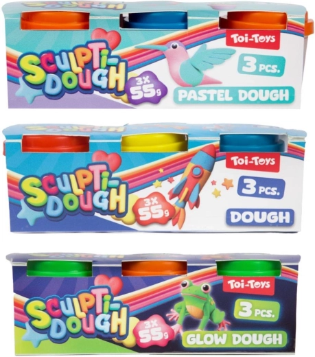 Modelína 3×55 g v kelímcích, 3 druhy, od 12 měsíců