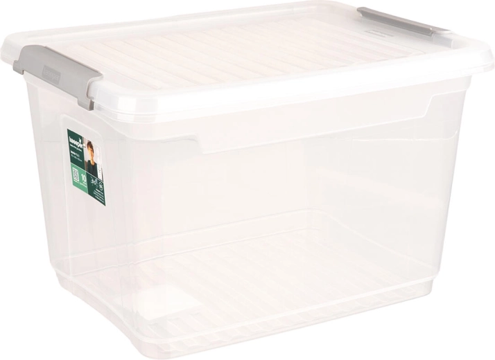 Úložný box s víkem a klipy 16,6 l