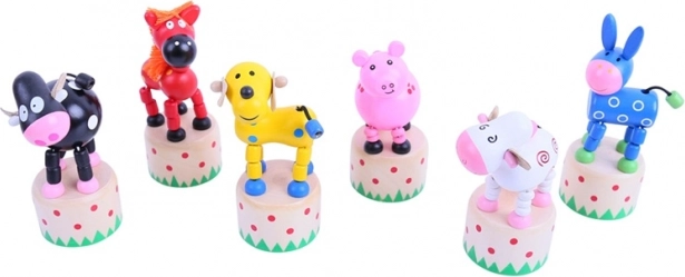 Dřevěná mačkací zvířátka Bigjigs Toys