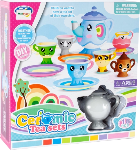 Porcelánová čajová sada k malování DIY