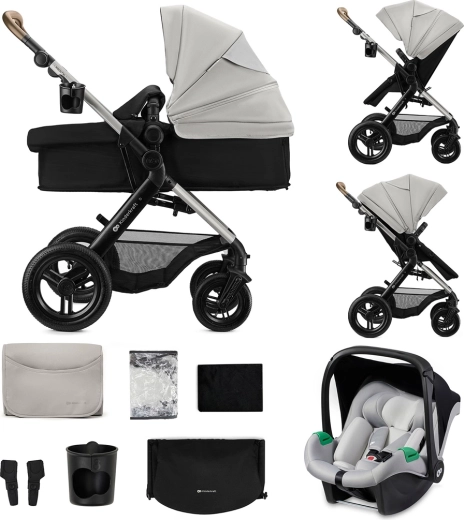 Kinderkraft kombinovaný kočárek 3v1 Moov 2 XL Air černý