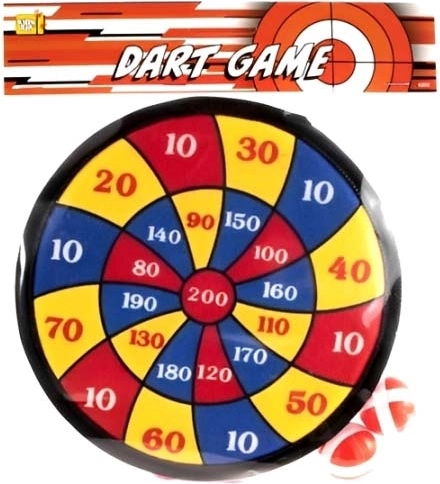 Terč na suchý zip 20 cm se 2 míčky