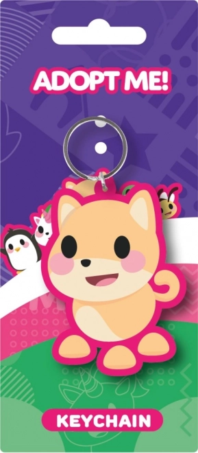 Klíčenka ADOPT ME V1 z PVC s kovovým kroužkem