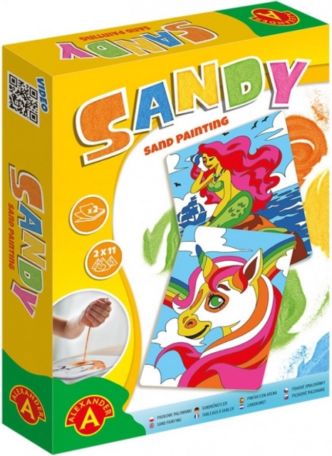 Piaskové malovánky - Sandy - Mořská panna, Jednorožec