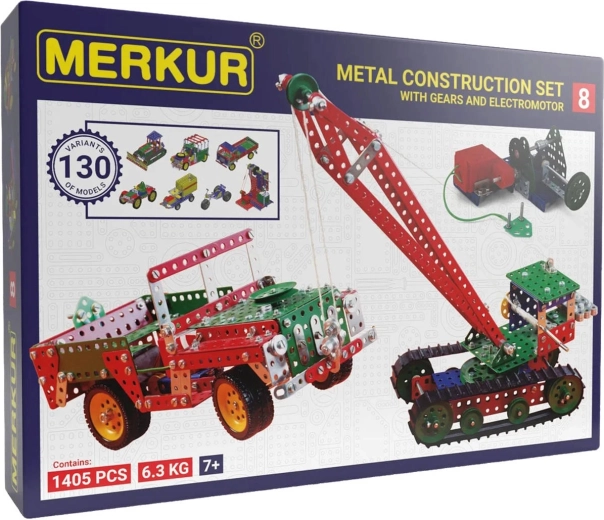 Merkur M8 velká kovová stavebnice 1414 dílků