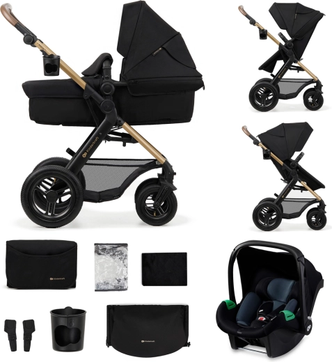 Kombinovaný kočárek Kinderkraft MOOV 2 AIR 3v1 Pure black