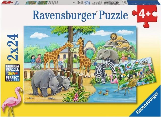 Ravensburger puzzle vítejte v zoo 2×24 dílků