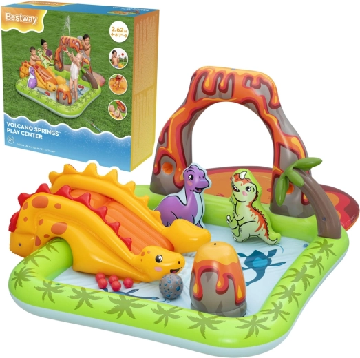 Bestway nafukovací vodní hrací centrum s dinosaury a sopkou Volcano and springs