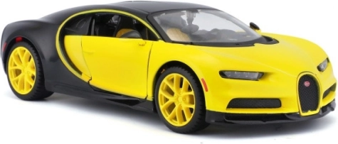 Sběratelský model BUGATTI Chiron žluto‑černý 1:24