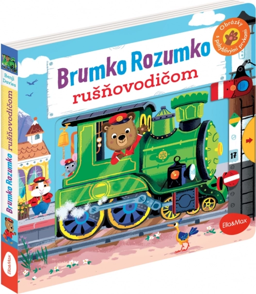Brumko Rozumko: strojvedoucí – leporelo s posuvnými prvky