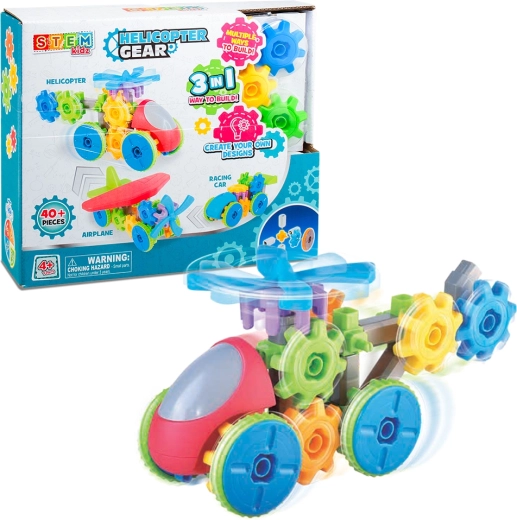 STEM stavebnice vrtulník a závodní auto 3v1 HAP-P-KID