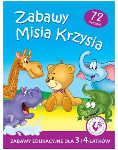 Zabawy misia krzysia – samolepková knížka s edukativními úkoly pro děti 3+