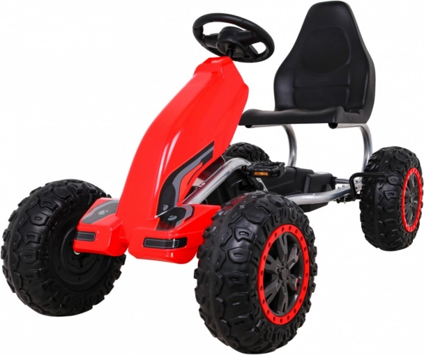 Velký dětský šlapací motokára Červená
