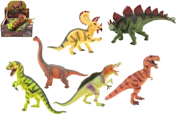 Sada plastových dinosaurů 25–32 cm, 6 figurek v boxu