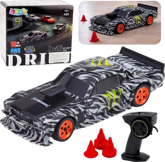 Rc driftovací sportovní auto černé 1:43