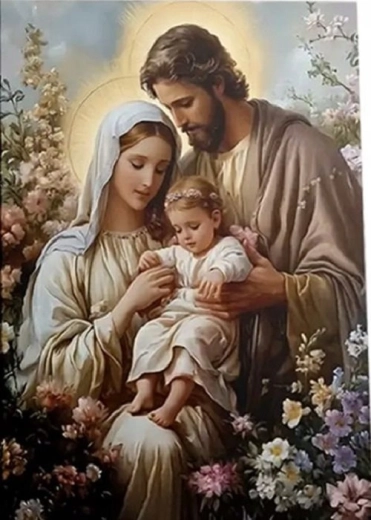 Diamantové malování Svatá rodina 30 × 40 cm