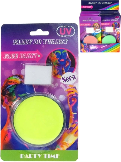 Barvy na obličej pro děti klasické/UV neonové 12 barev - 1 sada