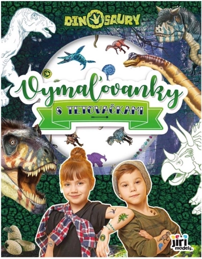 Omalovánky dinosauři s dětskými tetovačkami - 1 kus