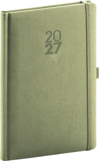 Notique týdenní diář Diamante 2027 olivový 15 × 21 cm