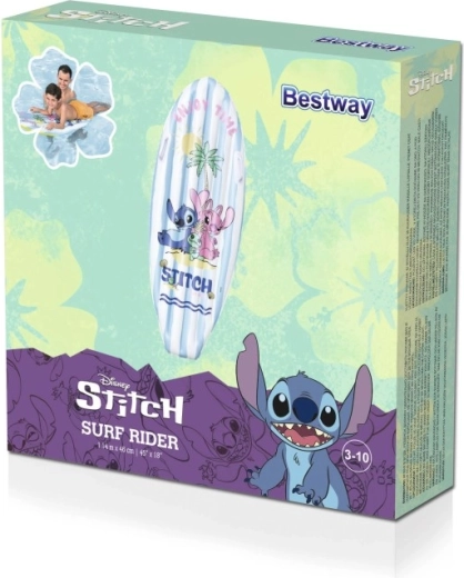 Nafukovací surfovací plovák DISNEY Stitch 114 × 46 cm s úchyty