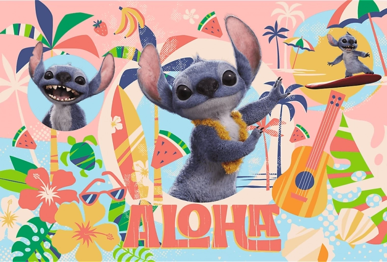 Puzzle 100 – STITCH A PŘÁTELÉ V AKCI od DISNEY Trefl