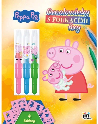 Omalovánky s foukacími fixy Prasátko Peppa