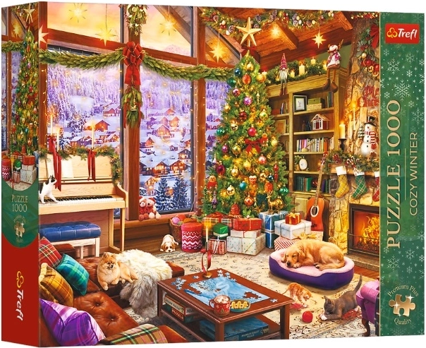 Vánoční puzzle premium plus „Świąteczny wieczór“ 1000 dílků
