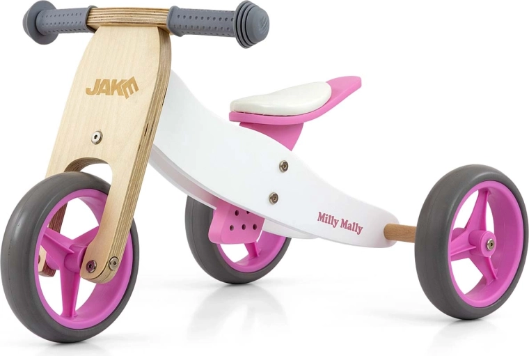 Milly Mally odrážedlo a tříkolka 2v1 Jake classic pink - 1 kus