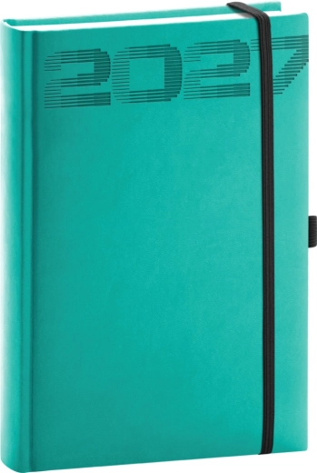 Notique denní diář Aprint Top 2027 tyrkysový 15 × 21 cm