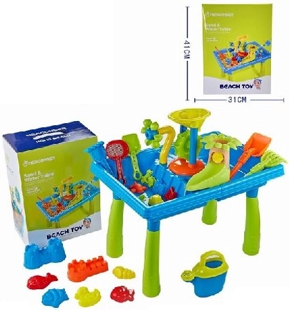 Stolek na písek a vodu s příslušenstvím, 38 dílů