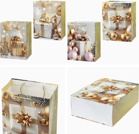 Vánoční dárková taška 23 × 18 × 10 cm, mix motivů